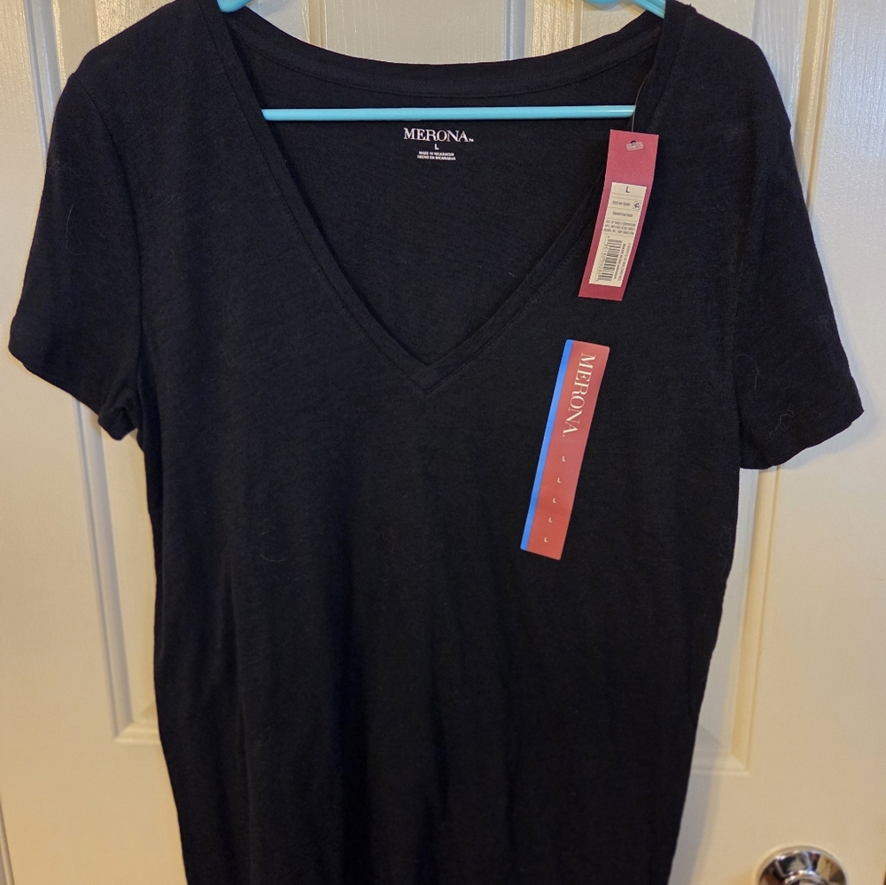 Merona Women's Black V-Neck Top
